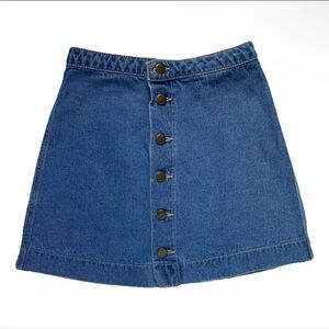 American Apparel Denim High-Waisted Skirt